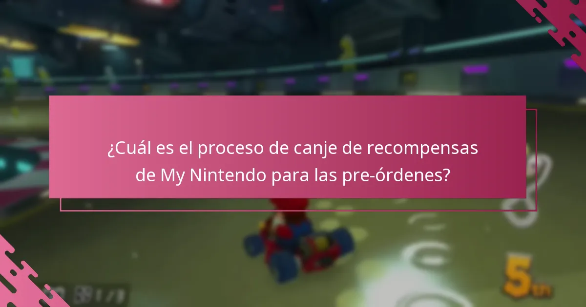 ¿Qué restricciones se aplican a los canjes de recompensas de My Nintendo para pre-órdenes?