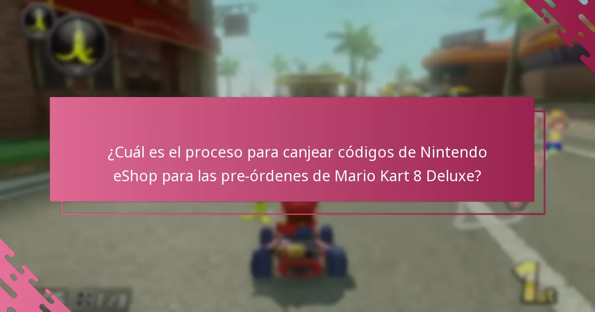 ¿Qué restricciones se aplican al canje de códigos de Nintendo eShop para pre-órdenes?